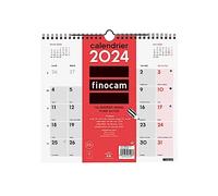 Finocam Neutral Wall Calendar for Noting 2024 January 2024 - December 2024 (12 Months) French