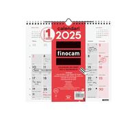 Finocam - Neutral Wall Calendar to Write 2025 Month View January 2025 - December 2025 (12 months) Catalan
