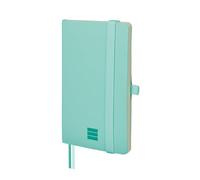 FINOCAM - Nexo Notebook Soft Cover Horizontal Ruled Turquoise | Small Notebook with Micro-Perforated Pages | Pocket and Pen Holder | 72 Pages, Ideal for Writing