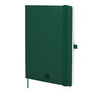 FINOCAM - Nexo Notebook Soft Cover Plain Dark Green | A5 Notebook with Micro-Perforated Pages | Pocket and Pen Holder | 72 Pages, Ideal for Writing and Drawing