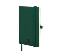 FINOCAM - Nexo Notebook Soft Cover Plain Dark Green | Small Notebook with Micro-Perforated Pages | Pocket and Pen Holder | 72 Pages, Ideal for Writing and Drawing