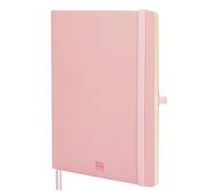 FINOCAM - Nexo Notebook Soft Cover Plain Red | Large Notebook with Micro-Perforated Pages | Pocket and Pen Holder | 72 Pages, Ideal for Writing and Drawing