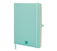 FINOCAM - Nexo Notebook Soft Cover Plain Turquoise | A5 Notebook with Micro-Perforated Pages | Pocket and Pen Holder | 72 Pages, Ideal for Writing and Drawing