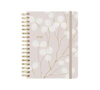 Finocam - Planner 2026 Horizontal Week to View | January - December (12 months) | Annual Planner 2026 with elastic band | Hardcover Double Spiral Optimal - Vera - International