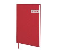 Finocam - Planner 2026 Vertical Week to View | January - December (12 months) | Annual Planner 2026 with knitted tape | Hardcover Porto - Red - International