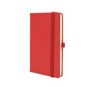Finocam - Red Plain Class Notebook, Hard Cover, Micro-Perforated Pages, Elastic closure, Pen Loop, 192 Pages