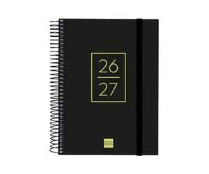 Finocam Secondary Agenda Course 2026 2027 Daily| Black · English | 1 Day Page. September 2026 June 2027 (lesson year) + July and August summarized. School diary