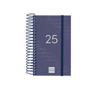 Finocam - Spiral Agenda Year 2025 1 Day Page January 2025 - December 2025 (12 months) Spanish Blue