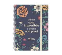 Finocam - Spiral Design Collection 2025 Horizontal Layout Week Diary January 2025 - December 2025 (12 months) Impossible Italian