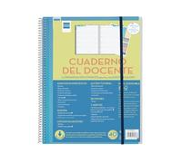 Finocam - Teacher's notebook week page in Spanish with transparent stickers and covers, lists and assessment sheets, and tutoring section. Ideal for school organization.