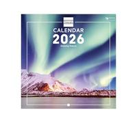 Finocam - Wall Calendar 2026 18x18 cm Month to View January - December 2026 + Sep.- Dec. 2025 (4 months) reduced | Calendar 2026 | Images Nature - International