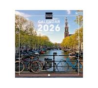 Finocam - Wall Calendar 2026 18x18 cm Month to View January - December 2026 + Sep.- Dec. 2025 (4 months) reduced | Calendar 2026 | Images Amsterdam - International