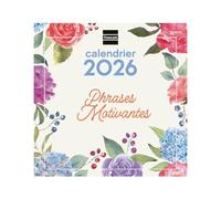 Finocam - Wall Calendar 2026 30 x 30 cm 1 Month per page January - December 2026 + Sept.-Dec 2025 (4 months) reduced | Calendar2026 | Images Inspiring phrases French