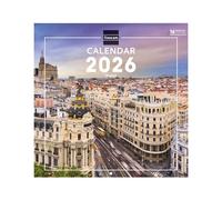Finocam - Wall Calendar 2026 30x30 cm Month to View January - December 2026 + Sep.- Dec. 2025 (4 months) reduced | Calendar 2026 | Images Madrid - International