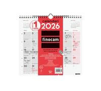 Finocam - Wall Calendar 2026 Month View January - December 2026 (12 Months) | Calendar 2026 to Note| Neutral Catalan Monthly Planner