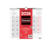 Finocam - Wall Calendar 2026 Monthly Layout January - December 2026 12 Months | Calendar 2026 for annotations | Neutral Monthly Planner - Italian, Write Wall, M - 265 x 245 mm