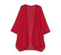 Finoceans Tunic Beachwear Cover Ups Women's Cardigans Large Red, Red