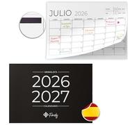 Finoly Magnetic Calendar for Fridge January 26 to December 26 in Spanish (12 Months) | Fridge Calendar Magnetic | Kitchen Planer Organizer 2026 | 30x21 cm