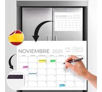 Finoly Magnetic Calendar for Fridge July 25 to Dec 26 (18 Months) | Fridge Planner Magnetic 2025 2026 | Magnetic Fridge Calendar Kitchen 2025 2026 in Spanish