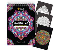 Finoly Mandala Colouring Book | Colouring Books for Adults | Mandalas for Coloring in A4 Size | Mandalas Colouring Books for Adults Premium Paper | Spiral Binding