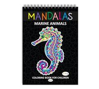 Finoly Mandala Colouring Book for Kids of Sea Animals | Mandala Animals Coloring Book with 30 Designs | Mandala Colouring Books Kids in A4 | Mandalas Books for Kids with Premium Paper