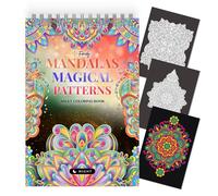 Finoly Mandala Colouring Books for Adults in A4 | Adult Colouring Books for Women and Men | Mandalas Relaxation and Teens Stress Relief, Spiral Bound (Night)