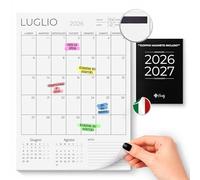 Finoly Vertical Magnetic Fridge Calendar from January 2026 to June 2027 (18 months) in Italian | Magnetic Calendar 2026 | Fridge Calendar 2026