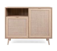 Finori Chest Sonoma Oak and Cane Print Living Room Side Cabinet Sideboard vidaXL