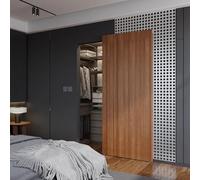 FINOSEN 36inch Concealed Sliding Barn Door Hardware with Soft Close Mechanism, Aluminum Track, Invisible Floor Track, Fit MIN Opening Width 28in, Wall Mount System(Door is not Included)