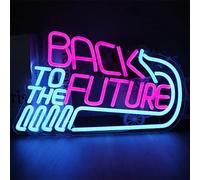 FINOTI Back To The Future Neon Sign Game Party Neon Lights Gaming Led Neon Sign ESports Venue Lights Up Signs Wall Party Decor Bedroom Gaming Home Wall Decor Usb With Switch,B