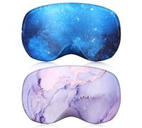 FINPAC 2 Pieces Ski Goggle Cover Sleeve, Microfiber Protective Lens Scratch Dust Protection Storage for Travel Apres