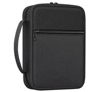 FINPAC Bible Cover, Book Case with Handle and Zipper Pocket, Church Bag, Gift for Men Women Mom, Midnight, 11" x 8" x 2.3" inches, Bible Carry Bag