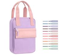 FINPAC Bible Cover Case Tote Bag Water-Resistant Bible Carrying Case Christian Gifts for Church Study Supplies, Purple