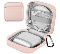 FINPAC Charger Case for MacBook, Small Electronic Organizer Bag for MacBook Power Adapter, Portable Pouch Travel Storage for Laptop Accessories, Magic Mouse, USB Drives, GoPro, Gadgets - Pink