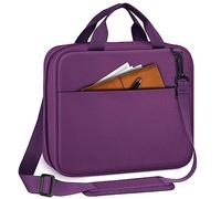 FINPAC Extra Large Bible Cover, Carrying Book Case Church Bag Bible Protective with Detachable Shoulder Strap & Zippered Pocket, Gift for Men Women, Purple