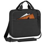 FINPAC Extra Large Bible Cover, Carrying Book Case Church Bag Bible Protective with Zippered Pocket and Handle, Gift for Men Women, Black