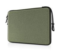 FINPAC Hard Laptop Sleeve for MacBook Neo 13 Inch/MacBook Air 13 Inch | EVA Hard Shell Case with YKK Zipper & Wrist Strap, Anti-scratch Shockproof Carry Case for 13-14 Inch Laptop, Moss Green