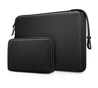 FINPAC Hard Laptop Sleeve with Accessory Pouch Compatible with 13 inch MacBook Air M4 2025 M3 2024, 14 inch MacBook Pro M4/M3/M2, Surface Laptop Waterproof Case, Black