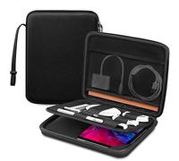 FINPAC Hard Portfolio Sleeve Case for 11-inch iPad Air (M2) 2024, Pro (M4), Pro 11, 10.9" Air 5/4, iPad 10th Gen, 10.2" 9th/8th/7th, Tablet Carrying Bag with Accessory Pocket, Black