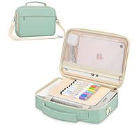 FINPAC Large Bible Cover w/Shoulder Strap, Carrying Book Case Church Bag Bible Protective w/Pen Slots and Zippered Pocket, Gift for Women Lady, Light Green