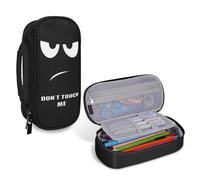FINPAC Pencil Case, Large Capacity Multi-Use Pencil Case Box Organizer for Classroom, Office, or Travel with Carry Handle (Don't touch me)
