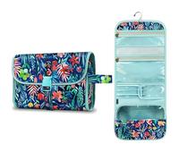 FINPAC Portable Toiletry Travel Wash Bag, Large Hanging Makeup Organiser | Water-resistant Cosmetic Storage Pouch Case for Women and Girls, Jungle Night