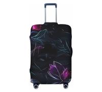 FInpan Black Mystery Patterned Elastic Travel Trolley Case Protector, Multiple Sizes, Fits 18"-32" Inch Luggages