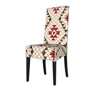 FInpan Geometric Vector Stretch Chair Cover For Restaurant, High Back Dining Chair, Removable, Hotel, Ceremony, Wedding