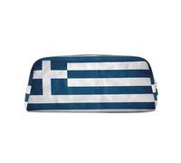FInpan Gr lag Genuine Leather Zip Pen Pouch, Stationery Storage Bag Makeup Bag, Suitable for Students School Office.
