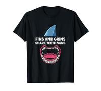Fins And Grins Shark Teeth Wins Funny Shark Teeth Collector T-Shirt