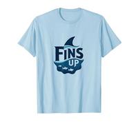 Fins Up: Ocean Adventure for Shark Enthusiasts T-Shirt, Men, Baby Blue, S