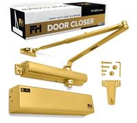 Finsbury Commercial Gold Door Closer Automatic Heavy Duty High Traffic Adjustable ANSI/BHMA Grade 1 Standard, UL Listed ADA Compliant Hydraulic Backcheck Delayed Action Latch Speed 1-6 Power