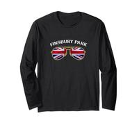 Finsbury Park United Kingdom Vintage Flag Sunglasses Long Sleeve T-Shirt