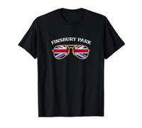 Finsbury Park United Kingdom Vintage Flag Sunglasses T-Shirt